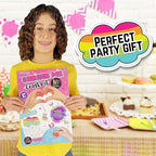 GirlZone Shrink Craft Kit for Kids, DIY Keychain & Magnet Making Set with Pre-Designed Shrink Plastic Sheets & Chalk Pens, Screen-Free Art Activity, Creative Gift for Birthdays, Christmas & Holidays