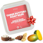 5Lb Three Butters Soap Base (Shea, Mango & Cocoa Butter) - Melt and Pour Soap Making Supplies - SLS/SLES Free, No Palm Oil, Organic - Extra Moisturizing - Perfect for DIY Projects