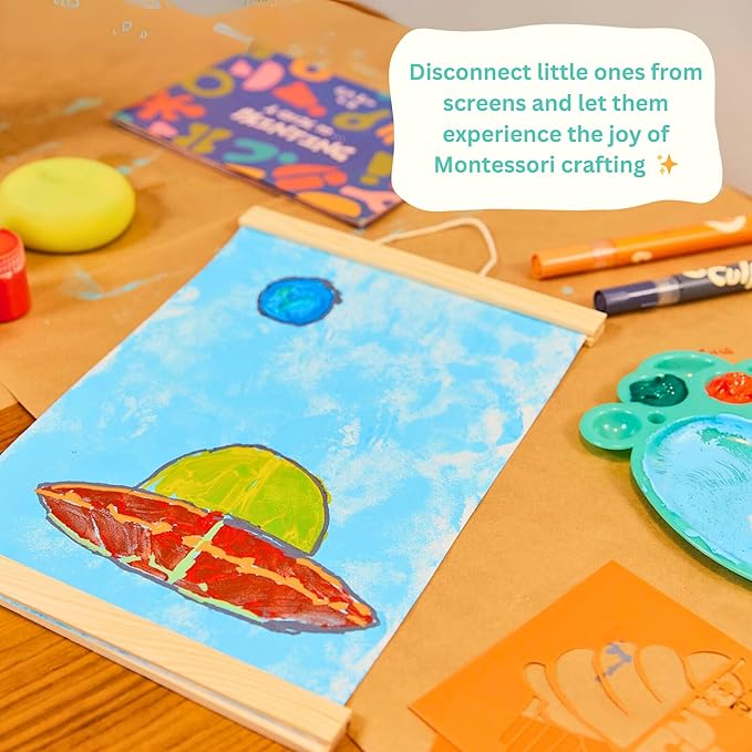 Sculpd Kids Painting Kit, Paint Craft Set for Kids Age 4 to 6, Includes 10 Colour Paint Set, 4 Paint Pens, 2 Canvases, Easels, Magnetic Picture Frame, Additional Art Supplies and Free Guidebook