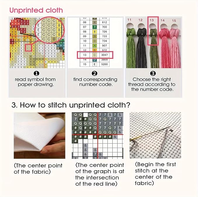 Threadhaven Counted Cross-Stitch Kit 14CT Aida Fabric with Threads, Needles & Guide | Animal Sewing Pattern Embroidery Kit for Adults | Premium DIY Craft Kit- Parrot on a Garland 10.6''×10.6''