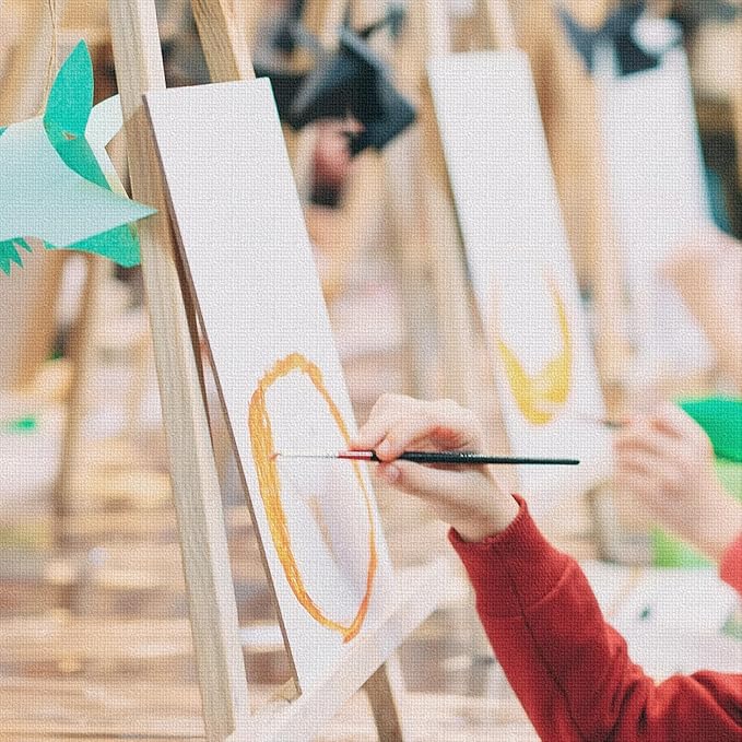 100 Pack Bulk Painting Canvas Panels, Classroom Value Pack Art Canvas, Small Canvases for Classroom Students, Painting Hobby Painters Using (4 x 4 Inch)