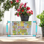 Couple Embroidery Art Embroidery Clip Frame 60cm Cross Stitch 4 Slot Presser Heavy Duty Embroidery Bandage Embroidery Frame Needlepoint Frame Embroidery Scroll Frame Embroidery Frames (Blue)