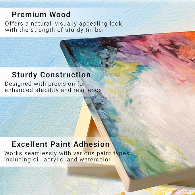 9 Pcs Wood Panels 12 x 12 Inch Craft Wood Canvas Boards Panels Unfinished Wooden Boards for Painting, Crafts, Acrylic, and Oil Art DIY Projects