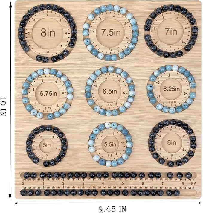 Petoysoso Bead Boards for Jewelry Making, Bamboo Beading Board for Jewelry Bracelet Making, Bracelet Bead Board, Bracelet Bead Board for Bracelet, Jewelry Making Supplies,Bead Tray 5" to 8"