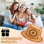 Noocro Crochet Kit for Beginners or Intermediate Level, Fuzzy Granny Square Bucket Hat, Step by Step Video Tutorial, Detailed Instruction Complete Kit Craft Supplies Holiday Gift