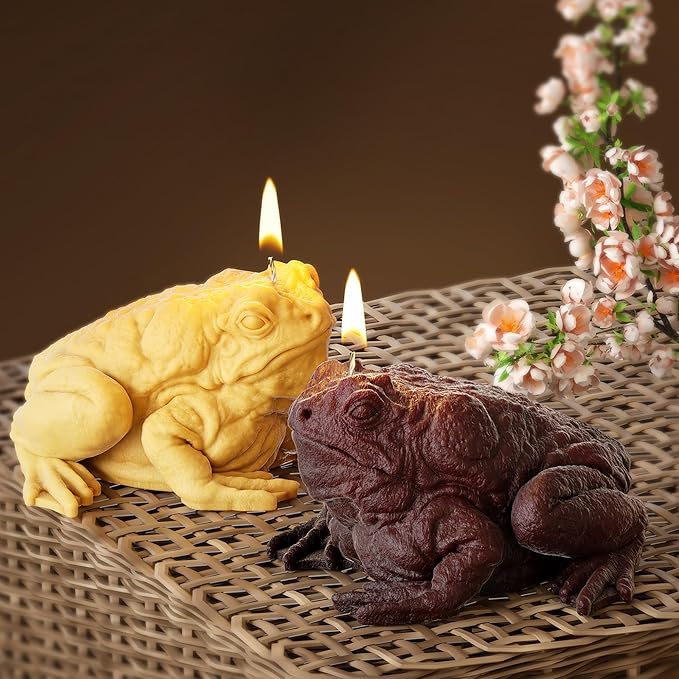 Toad Animal Candle Frog Resin Casting Resin Making Molds Silicone Mold for Candle Home Decorate 3D Animal Mold Candle Making Mold