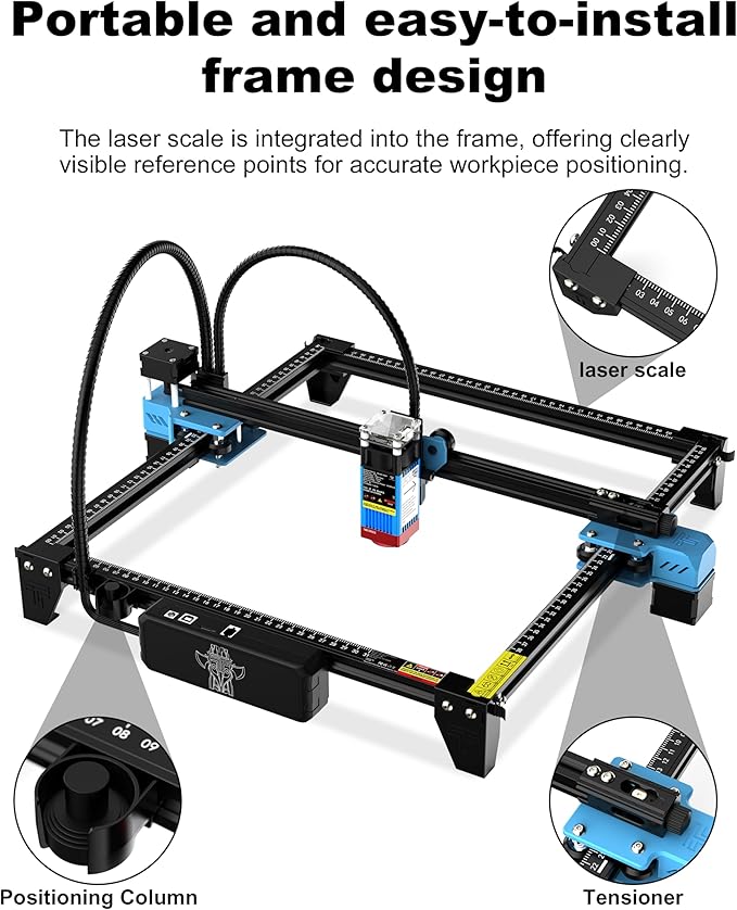 Twotrees TTS-55 Pro Laser Engraver 5.5W Laser Engraving Machine,Laser Cutter,500 mm/s Speed,0.08mm Laser Spot Engraver Machine for DIY,Wood,Metal,Acrylic,Glass,Stainless Steel