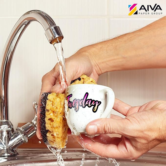 Printable Vinyl Sticker Paper for Laser Printer - Matte White - 50 Self-Adhesive Sheets - Waterproof Decal Paper - Standard Letter Size 8.5"x11"