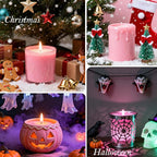 Aufien Candle Sand with Wicks, 21.4 Oz Pearled Candle, DIY Bead Powder Sand Wax Making kit Refillable Non Toxic for Handmade, Wedding and Halloween Christmas Decorations Pink Unscented