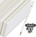 100 Pcs Charcoal Pencils Drawing Set, Charcoal Pencils bulk for Drawing Sketching Shading Blending Portrait Beginners and Artists(White,White Style)