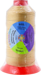 Mandala Crafts Bonded Nylon Thread Tan Heavy Duty Sewing Threads - 415 YDs Size 346 210D T350 Tex 350 Thread for Leather Jeans Weaving Outdoor Marine Upholstery Threads