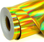 VViViD Golden Holographic Chrome DECO65 Permanent Adhesive Craft Vinyl (12" x 6ft)