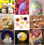 FASHEWELRY 1.4 OZ Nature Wool Roving Needle Felting Set for DIY Craft, Wool Felting for Needle Felt Hand Spinning DIY Craft Materials (8 Colors)