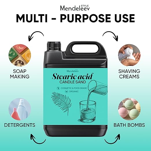 4.3 LB Stearic Acid for Candle Making, Soap Making, Lotion Making and Cosmetics - Vegetable Based