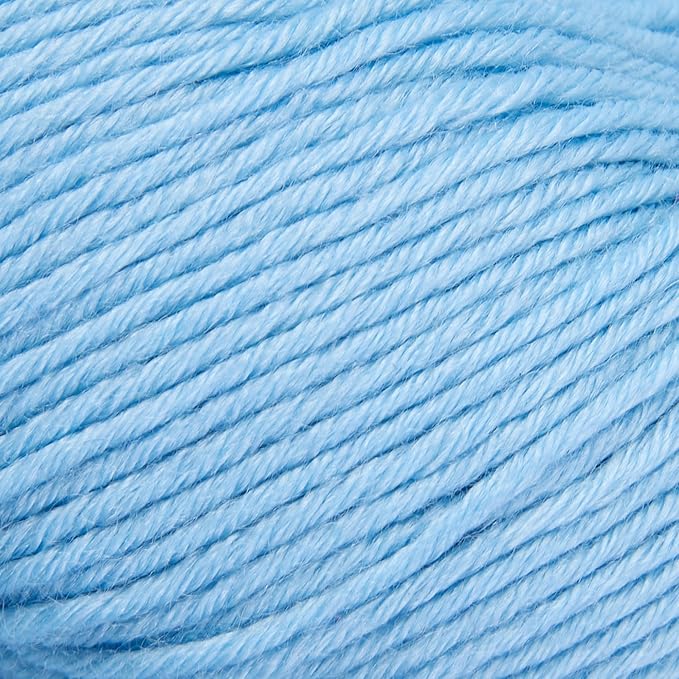 Merino Wool Yarn, 12-Ply Luxurious and Soft Yarn for Hand Knitting & Crocheting, 1.76 OZ/50g, 120 yds/110 Meters(Light Blue,6Balls)