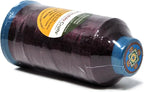 Mandala Crafts Bonded Nylon Thread Burgundy Heavy Duty Sewing Threads - 1500 YDs Size 69 210D T70 Tex 70 Thread for Leather Jeans Weaving Outdoor Marine Upholstery Threads