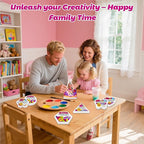 24Pack Stretched Canvas for Painting, 100% Cotton Art Canvases with Easel for Painting, 5/8 Inch Profile 8 Ounce Acid-Free Painting Canvas Supplies for Acrylics,Oils & Other Painting Media - 10cm