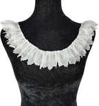 3 Yards White Pleated Lace Chiffon Fabric Elastic Lace Trim for Wedding Bridal Dress Decoration DIY Sewing Clothing Decoration, 2 Inch