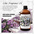 HIQILI Lilac Fragrance Oil for DIY Perfume, Candle & Soap Making, Soft Floral Scents for Essential Oils Diffuser - 5.07 Fl Oz