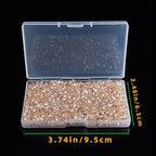 1200PCS 3mm Bicone Crystal Glass Beads for Jewelry Making, Sparkling Mini Beads for Suncatchers, DIY Bracelets & Craft Projects (Champagne Silver)