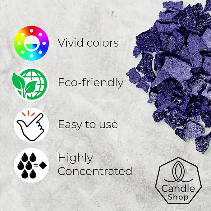 Dark Blue Candle Dye 2oz for Soy Candle Making – Highly Concentrated Candle Wax Dyes – Candle Shop Premium Color Dye Chips for Soy Wax, Beeswax, Paraffin