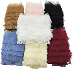 1 Yards White Pleated Lace Chiffon Fabric Elastic Lace Trim for Wedding Bridal Dress Decoration DIY Sewing Clothing Decoration, 6 Inch