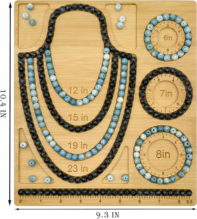 Petoysoso Bead Boards for Jewelry Making, Bamboo Beading Board for Bracelet & Necklace, Jewelry Making Supplies,Bead Tray Supplies