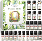 PHATOIL Coconut 20 Pcs Fragrance Oil Set, Premium Fragrance Oil, for Humidifier, DIY Candle & Soap Making Scent, Aromatherapy Diffuser Oils Set (5ML)