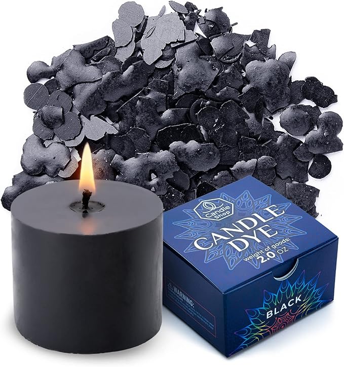 Black Candle Dye 2oz for Soy Candle Making – Highly Concentrated Candle Wax Dyes – Candle Shop Premium Color Dye Chips for Soy Wax, Beeswax, Paraffin