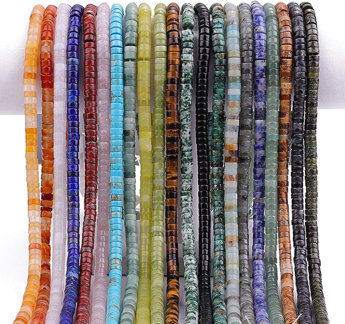 Natural African Turquoise Spacer Beads Caps Loose Semi Gemstone for Beading Jewelry Making 6mmx3mm 38cm