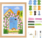 clberni Punch Needle Kit, Punch Needle Embroidery kit, Needlepoint Kits for Adults, Matching 12x16 inches Photo Frame Hanging on Wall as Home Decor