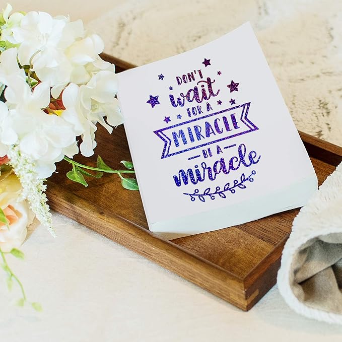 GIRAFVINYL Purple Holographic Vinyl Permanent, Purple Glitter Permanent Vinyl for DIY Helloweed Decorations, Signs, Home, and Car Decorations,12" x6ft