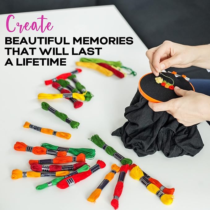 Athena’s Elements Embroidery Floss | Rainbow Thread for Embroidery, Cross Stitch Thread, Crafting Arts Embroidery Strings Bulk（200 Colors）