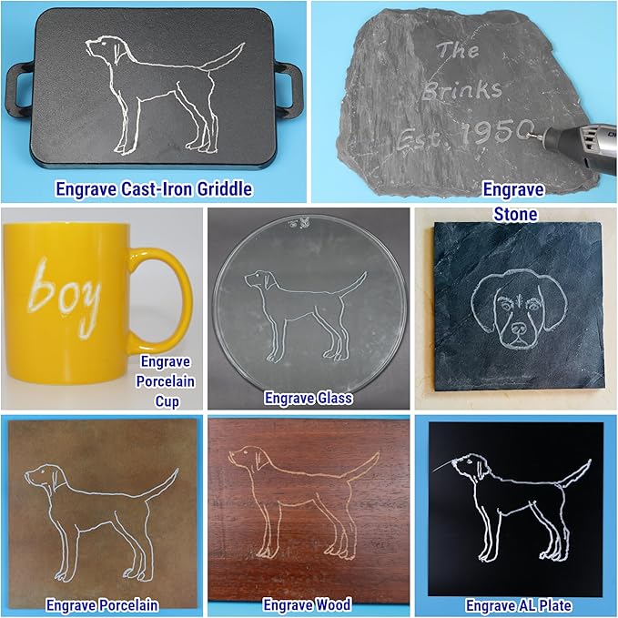 10 Pcs Carbide Burr Set 1/8" Shank Compatible with Dremel Milwaukee Bits Rotary Tools Attachment Kit Rasp Drill File Accessories Metal Wood Stone Steel Grinding Carving Cutting Polishing