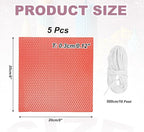 MECCANIXITY Beeswax Candle Making Kit,8x8 Inch 5pcs Red Beeswax Candle Sheets with 1pcs Cotton Wick for DIY Craft Gift Making