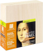 Ampersand Art Supply Unprimed Basswood Artist Panel, 1-1/2" Cradled Profile, 5"x5"