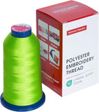 Richword Selected Green Embroidery Thread 4000M(4374Y) 40WT Polyester Thread 100 Colors Selected for Commercial Multi Needles and Single Needle Embroidery Machine 0832