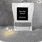 MTLEE Candle Sand 3.3 lb DIY Pearled Candle Making Kit Included 20 Pcs Wicks and Refillable Beaded Wax Sand Beaded Wax Gift with Wicks Self Extinguish for Home Wedding Party Women(Gray)