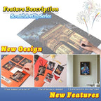 Rainbow Scratch Painting Art Kit - Scratch Art Painting for Adults and Teens, DIY Craft Kit with 4 Tools and 8 Sheets of Paper, Ancient Cities Series Creative Gifts 16''x11''(European)