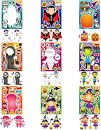 36 Sheets Halloween Stickers for Kids, Make Your Own Halloween Character Mix and Match Stickers Vampires Witches Mummies Zombies Ghosts Sticker, Halloween Party Party Supplies Favors
