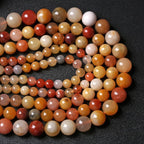 4MM 88PCS Natural Stone Golden Thread Jade Crystal Loose Beads for Jewelry Making DIY Bracelet Necklace 1 Strand 15’’