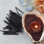 500-Pack Pearled Candle Cotton Wicks for Sand Candles Making - 2 Inch MANNYCOM Metal-Free and Lead-Free Refill Sand Wax Wick for Making DIY (Black)