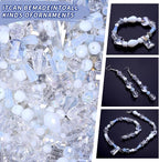 Assorted Glass Crystal Beads for Jewelry Making,DIY Lamp Work, Glass Spacer Beads Colorful Clear Electroplated Color Crystal Beads, Colorful Assortment Bulk Mix, Half Pound