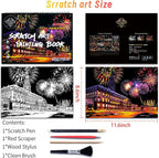 Scratch Art Book for Adults,Scratch Painting Foil for Adults，Scratch and Sketch City Landmarks Books,Colorful City Series Scratch Art 12 Pas by Iskueal(Timbuktu Parliament and City Center)