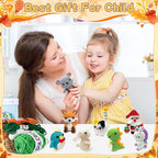 HUASHILUO 8Pcs Crochet Kit for Beginners, 2026 DIY Craft for Adults and Kids, Great Christmas Gift for Crochet Lovers, Crocheting Animal Kits with Step by Step Videos,Yarn,Crochet Hook