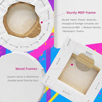 24Pack Stretched Canvas for Painting, 100% Cotton Art Canvases with Easel for Painting, 5/8 Inch Profile 8 Ounce Acid-Free Painting Canvas Supplies for Acrylics,Oils & Other Painting Media - 10cm