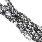 60PCS 6mm Natural Black Striped Agate Round Loose Beads DIY Bracelet Necklace Materials 1 Strand 15"