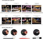 Scratch Art Kit for Adults -A4, Colorful City Scratch Painting Series - Portable Stress Relief Craft, Travel-Friendly Creative Gift for Artists with Tools(Set 3)