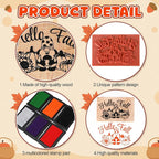 Marspark 22 Pcs Fall Wooden Rubber Stamps and Craft Ink Pads Set Mixed Fall DIY Craft Cards Wooden Rubber Stamps for Party Scrapbooking Cards Making Supplies Gift Decor
