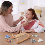 PP OPOUNT Adjustable Bead Loom Kit, Wood Loom Beading Supplies with Detailed Instructions, Practical Jewelry Making Accessories, Beading Loom Kits for Adults Jewelry Making Bracelets Belts